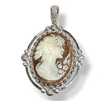 Pendant Mandile 1922 Woman Cammei  in Silver Conchiglia 2CPPC129584